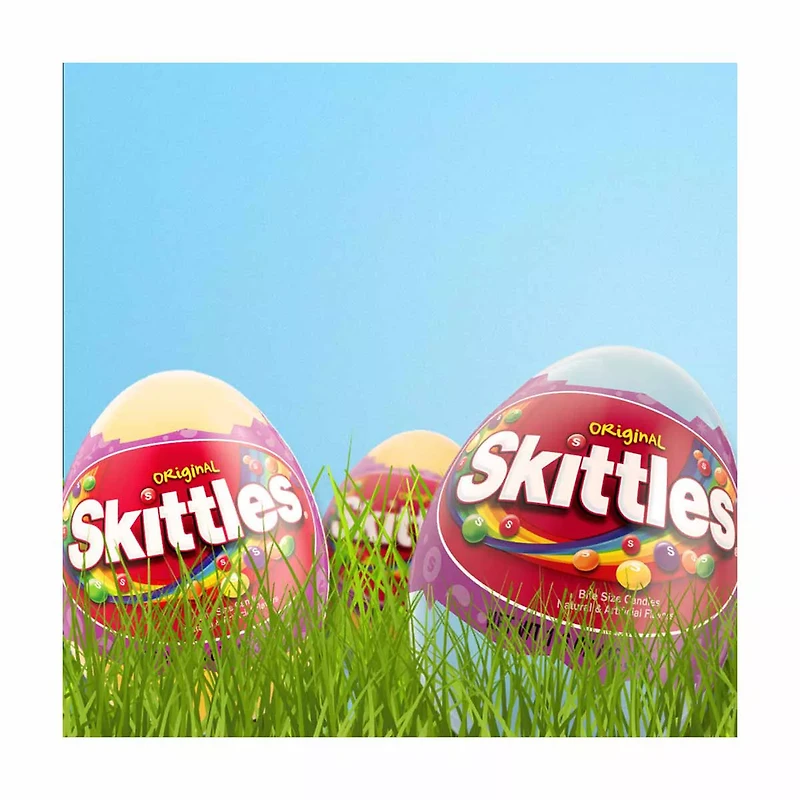 SKITTLES Original Chewy Candy Filled Easter Egg, Easter Basket Candy, 1.6 oz