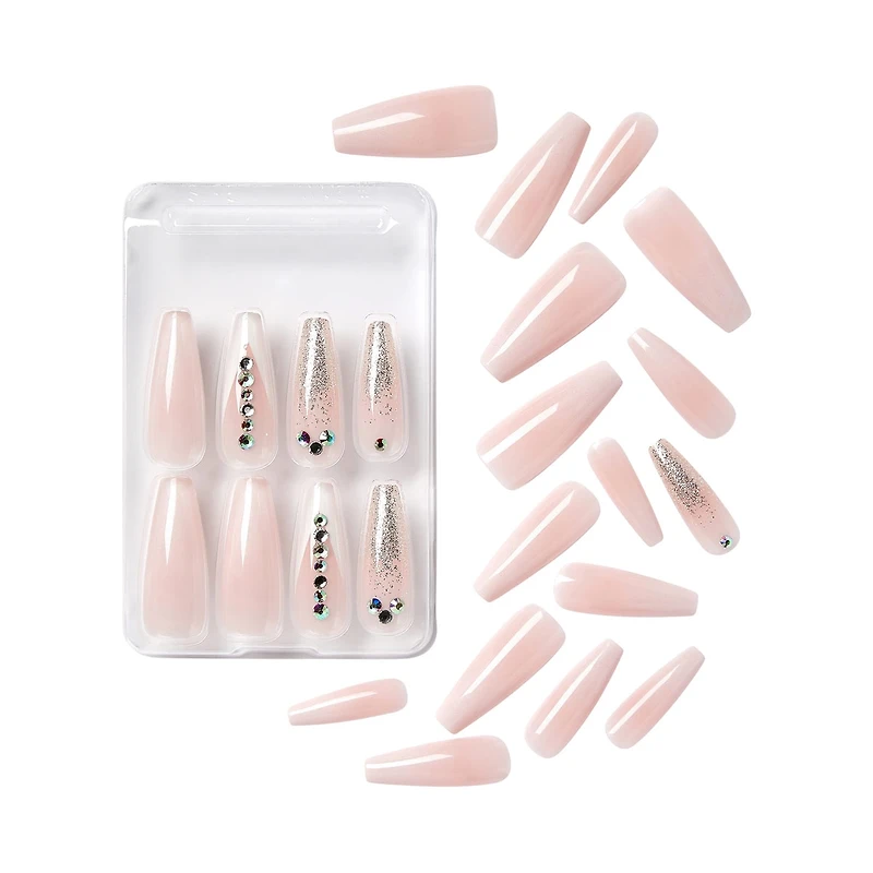 Kiss Press-On Nail Set Short Length, French Manicure, 24 Count