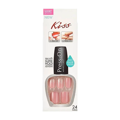 Kiss Press-On Design Manicure, Tabloid Buzz, 24 Count