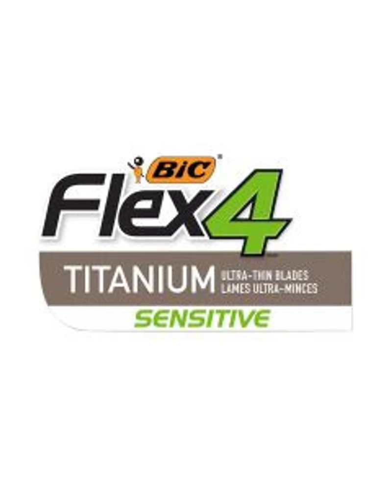 BIC Flex 4 Titanium Sensitive Men's Disposable Razors, For a Smooth, Ultra-Close and Comfortable Shave, 3-Count