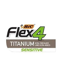 BIC Flex 4 Titanium Sensitive Men's Disposable Razors, For a Smooth, Ultra-Close and Comfortable Shave, 3-Count