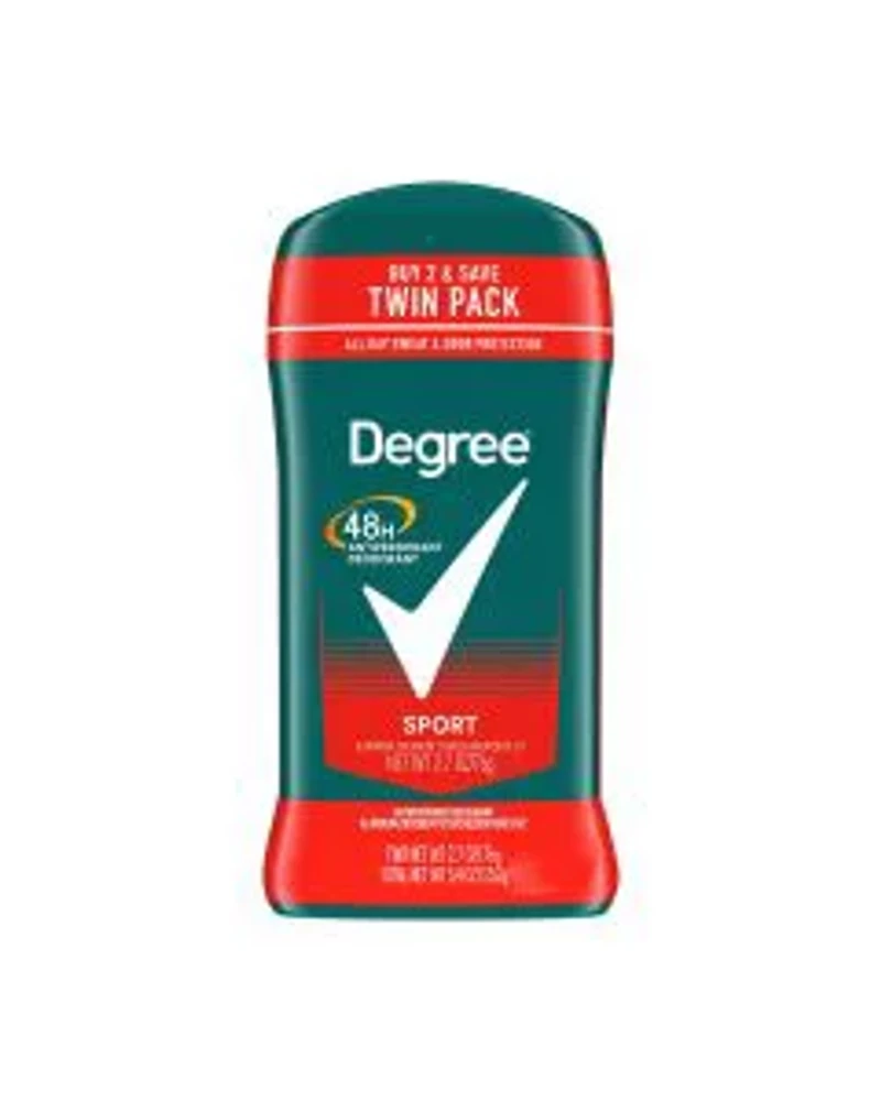 Degree Sport Antiperspirant Deodorant for Men, 2.7 oz, 2 ct