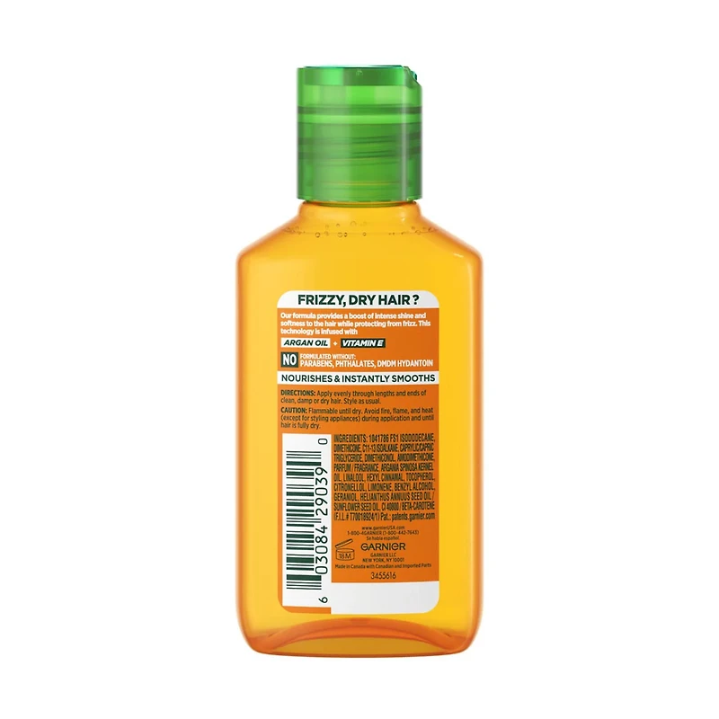 Garnier Fructis Sleek & Shine Moroccan Smoothing Oil, Dry Hair, 3.75 fl oz
