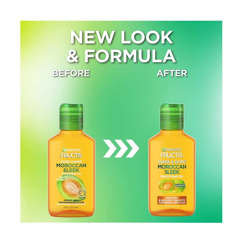 Garnier Fructis Sleek & Shine Moroccan Smoothing Oil, Dry Hair, 3.75 fl oz