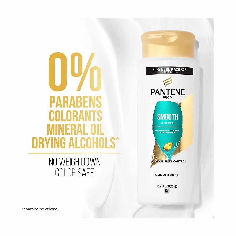 PANTENE PRO-V Smooth & Sleek Conditioner, 15.2 fl oz