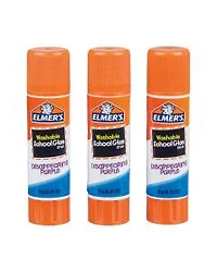 Elmer's Washable Disappearing Purple School Glue Sticks, 3 ct