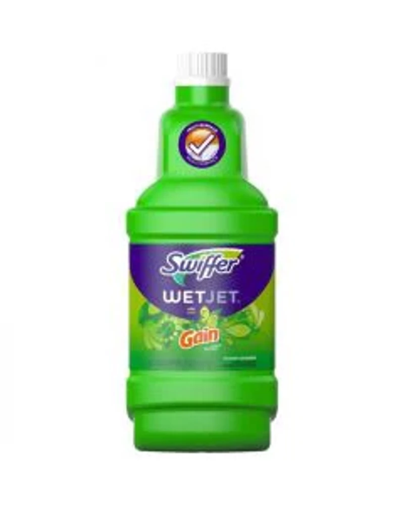 Swiffer WetJet Spray Mop Multi-Purpose and Hardwood Floor Cleaner Refill with Gain Original