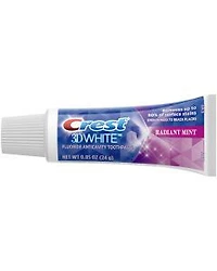 Crest 3D White Fluoride Anticavity Toothpaste, Radiant Mint, 0.85 oz
