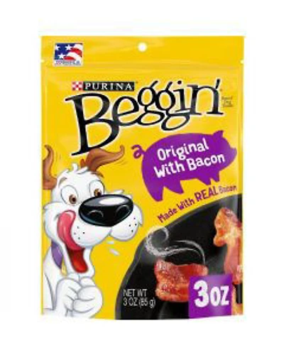 Purina Beggin' Strips, Original with Bacon, 3 oz