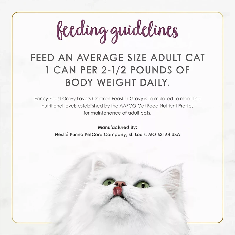 Purina Fancy Feast Gravy Lovers Chicken Feast in Gravy Grilled Gourmet Cat Food in Wet Cat Food Gravy