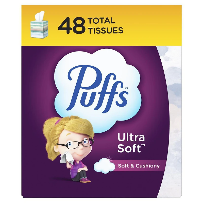 Puffs Ultra Soft Facial Tissues, 48 Facial Tissues Per Box, 1 ct