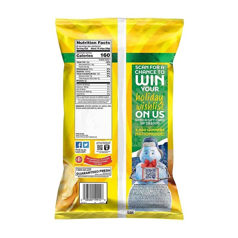 Lay's Classic Potato Chips 8 oz. Bag