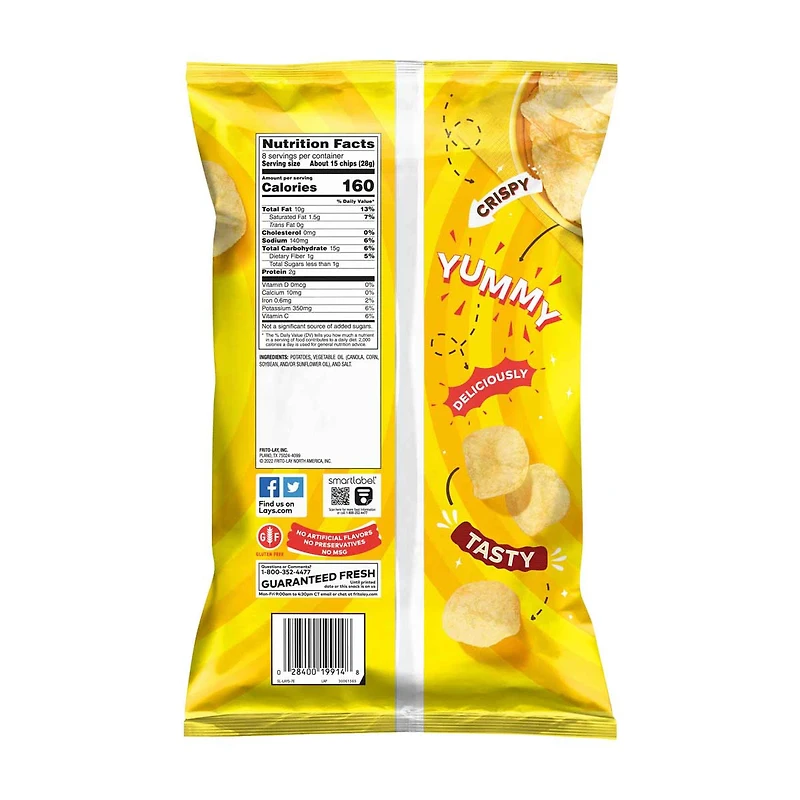 Lay's Classic Potato Chips 8 oz. Bag