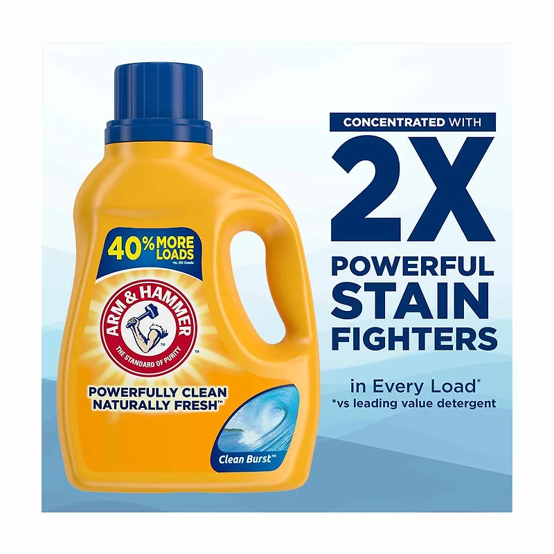 Arm & Hammer Clean Burst Liquid Laundry Detergent - 50 Loads, 50 fl oz