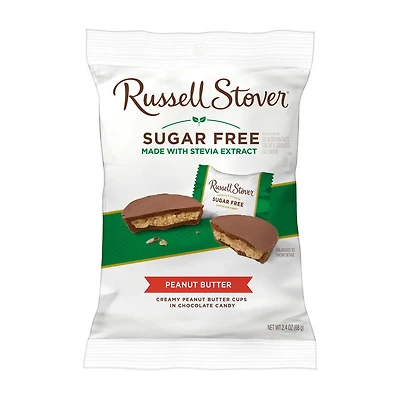 Russell Stover Sugar Free Peanut Butter Cups Chocolate Candy, 2.4 oz