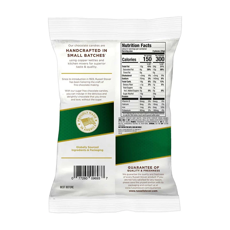 Russell Stover Sugar Free Peanut Butter Cups Chocolate Candy, 2.4 oz