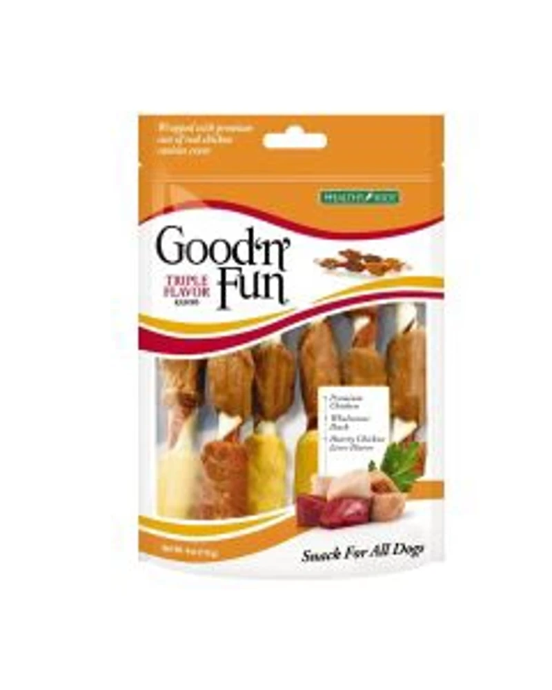 Healthy Hide Good N Fun Triple Flavor Kabob Treat, 4 Oz.