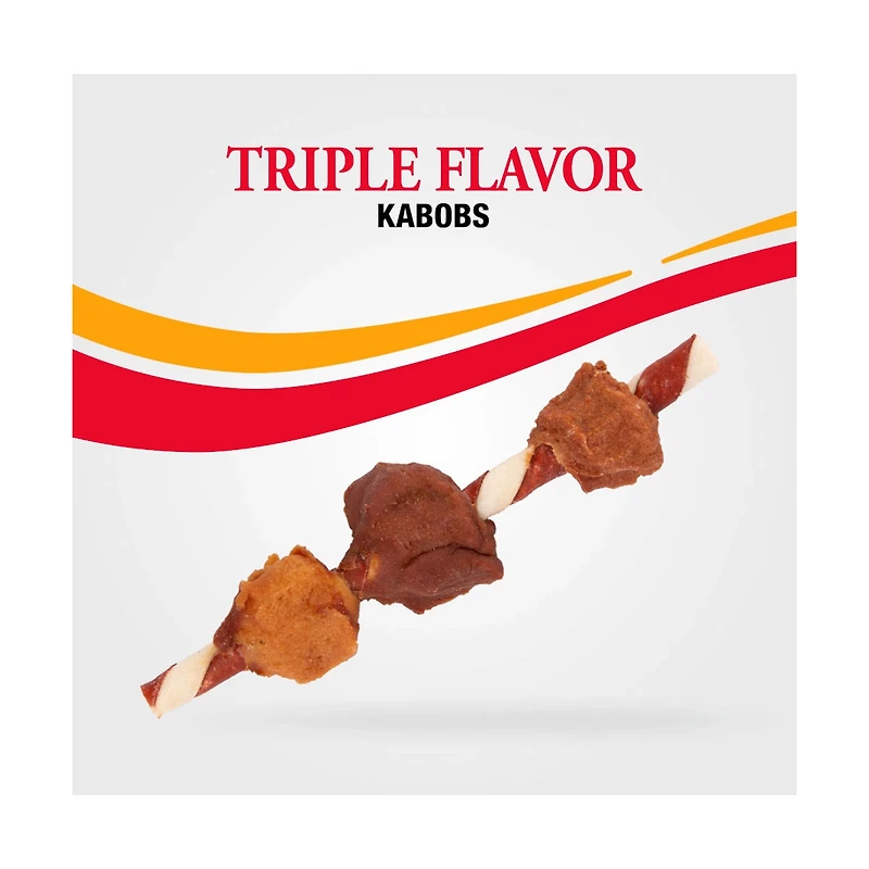 Good 'n' Fun Triple Flavor Kabobs Dog Treats, 4 oz