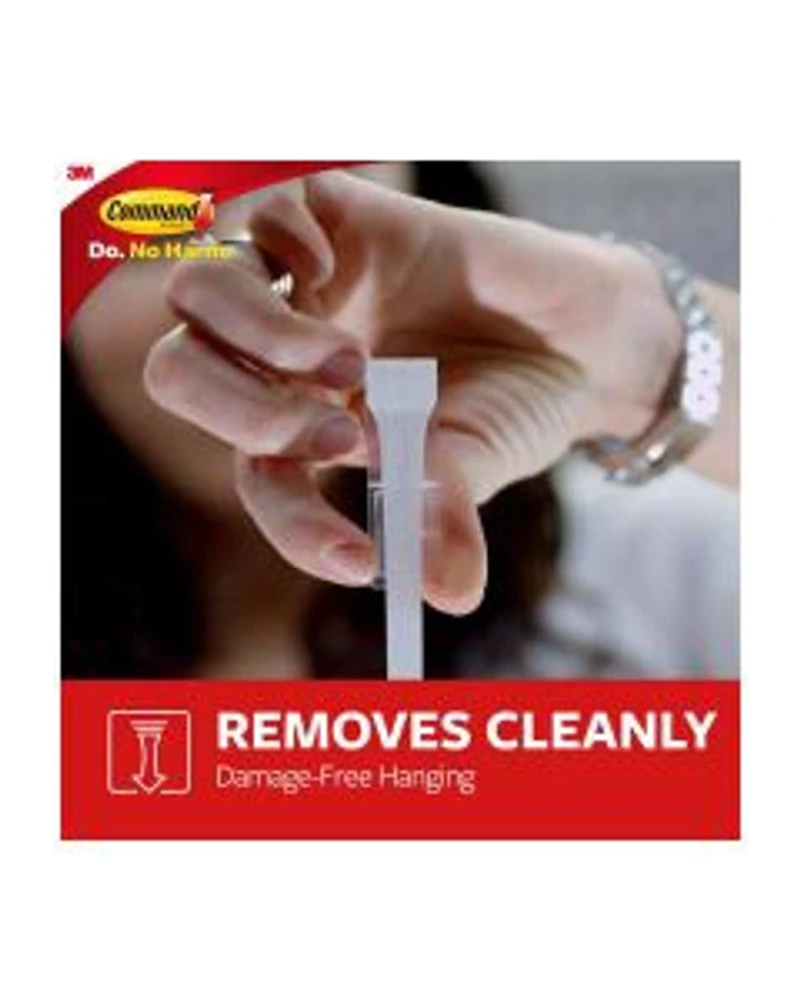 Command Large Hook, White, 1 Hook, 2 Strips/Pack