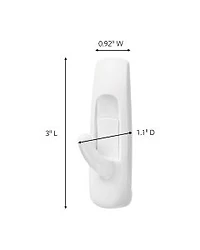 Command Medium Hooks, White, 2 Hooks, 4 Strips/Pack