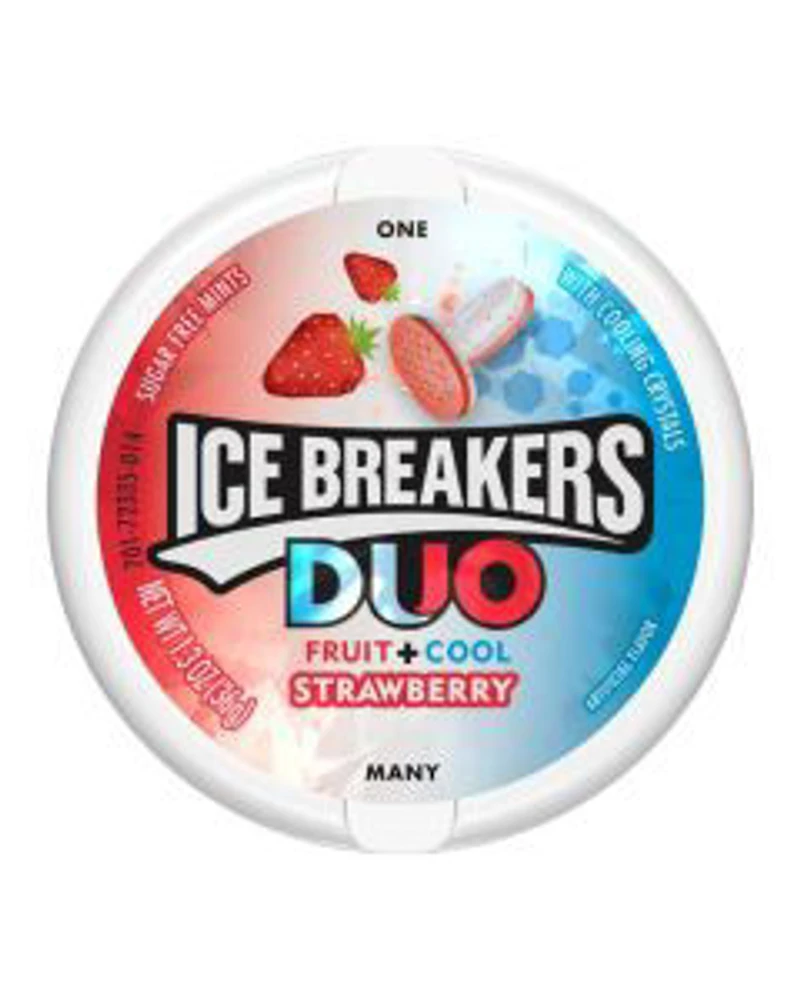 Ice Breakers Mints Duo Strawberry Puck, 1.3oz
