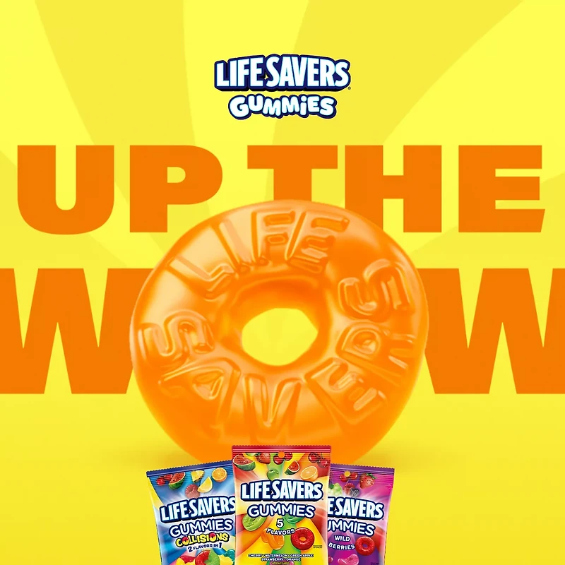 LIFE SAVERS 5 Flavors Gummy Candy, Share Size, 4.2 oz Bag