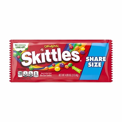Skittles Original Share Size Chewy Candy, 4 oz