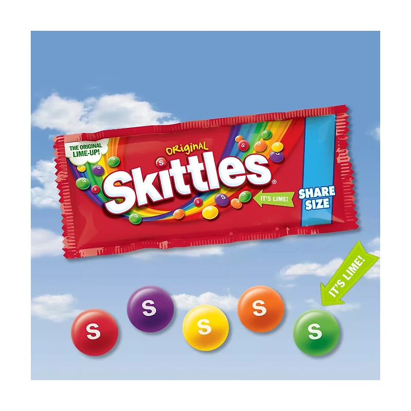 Skittles Original Share Size Chewy Candy, 4 oz