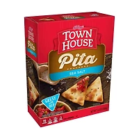 Kellogg's Town House Pita Crackers, Sea Salt, Ready to Dip Snacks, 9.5oz Box
