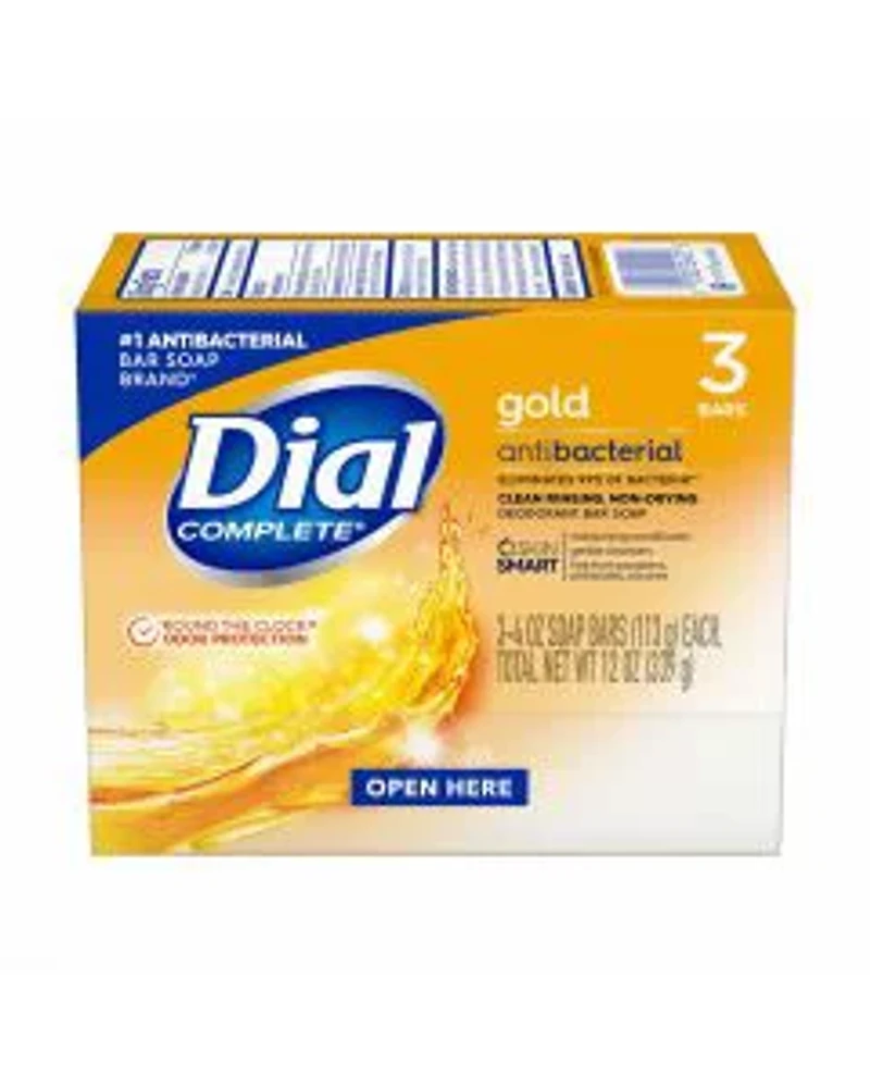 Dial Gold Antibacterial Deodorant Soap, 4 oz, 3 ct