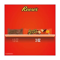 Reese's Sticks Milk Chocolate Peanut Butter Wafer Candy, King Size Sticks, 3 oz