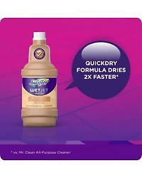 Swiffer WetJet Spray Mop Quickdry Formula Liquid Wood Floor Cleaner Refill, 42.2