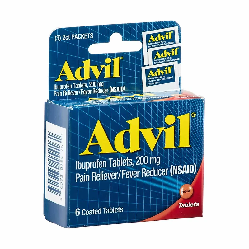 Advil Ibuprofen 200 mg Pain Reliever/Fever Reducer (NSAID) Tablets, 6 Count