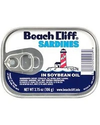 Beach Cliff Sardines Soybean Oil, 3.75 oz