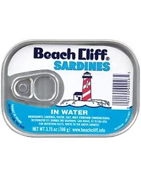 Beach Cliff Sardines in Water, 3.75 oz