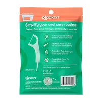 Plackers Micro Line Dental Floss Picks, Fold-Out FlipPick, Tuffloss, Fresh Mint