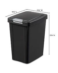 Sterilite Touch Top Wastebasket, 7.5 gal
