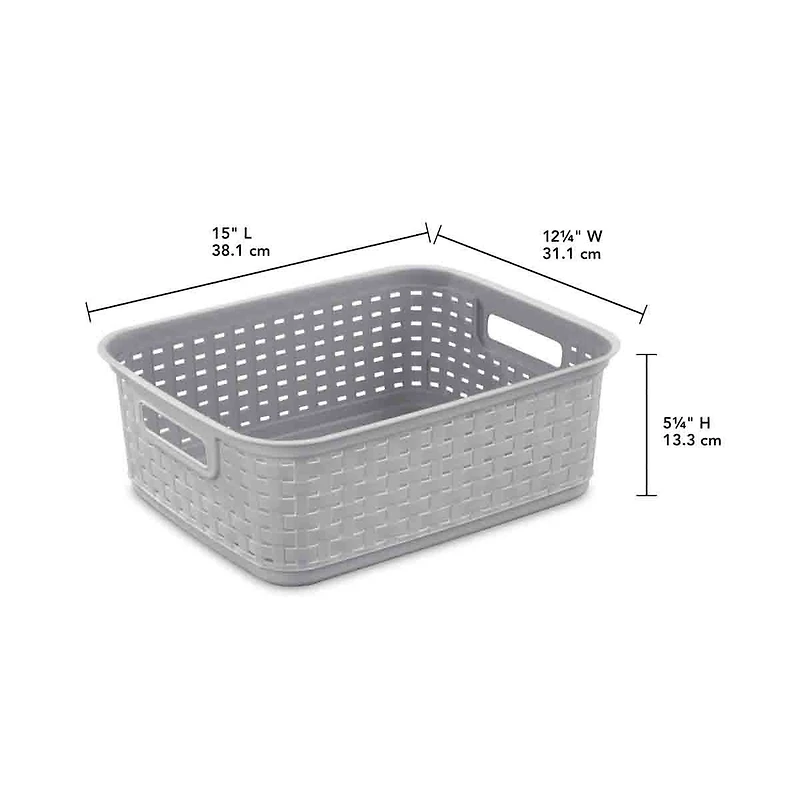 Sterilite Short Weave Basket