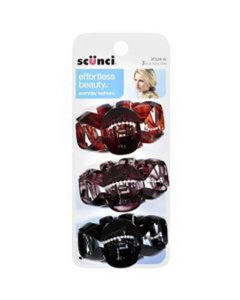 Scunci Effortless Beauty Hair Clips, 3 ct