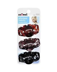 Scunci Effortless Beauty Hair Clips, 3 ct