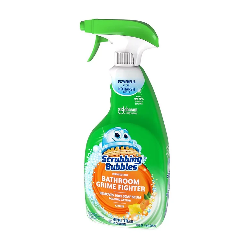 Scrubbing Bubbles Disinfectant Bathroom Grime Fighter Spray, Citrus, 32 fl oz