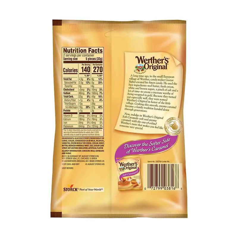 Werther's Original Soft Caramel Candy, 1.97 oz