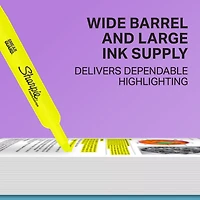 Sharpie Tank Style Highlighters, Chisel Tip, Fluorescent Yellow, 2 Count