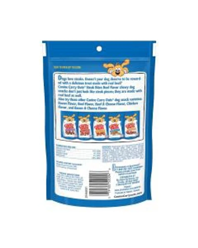 Canine Carry Outs Steak Bites Beef Flavor Dog Treats, 4.5 oz Bag