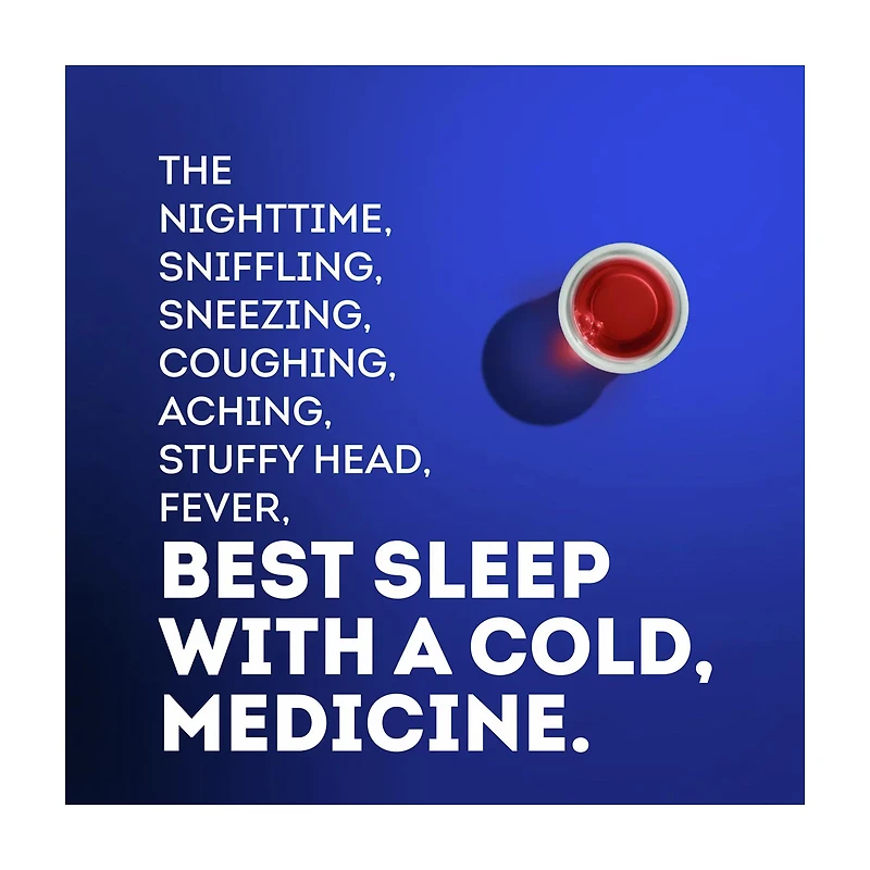 Vicks NyQuil SEVERE Cold & Flu Relief Liquid Medicine, Berry Flavored, 12 fl oz
