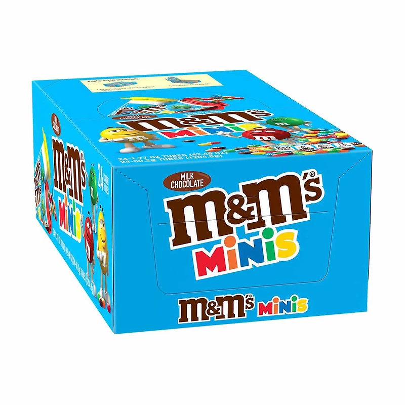 M&M's Milk Chocolate Minis Size Candy Tube, 1.77 oz