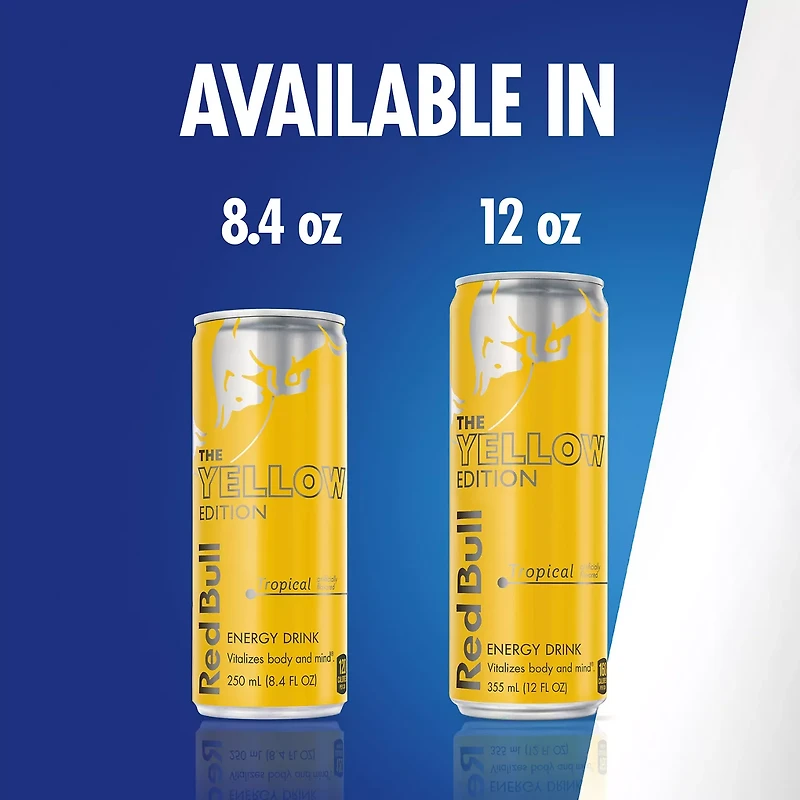 Red Bull Yellow Edition Energy Drink, Tropical, 114mg Caffeine, 12 fl. oz. Can
