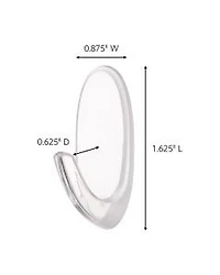 Command Clear Medium Hooks, 2 Hooks, 4 Strips/Pack