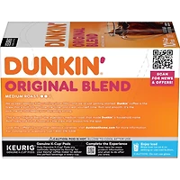 Dunkin’ Original Blend Medium Roast Coffee, Keurig K-Cup Pods, 10 Count Box