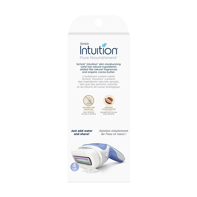 Schick Intuition Pure Nourishment Organic Cocoa Butter Women's Razor